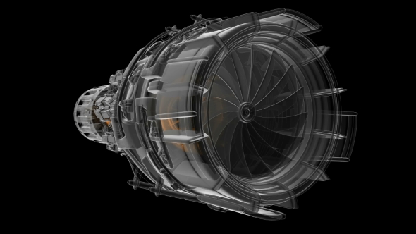 Rotate Jet Engine Turbine alt