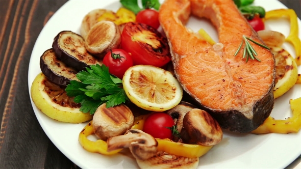 Crispy Roasted Salmon Steak