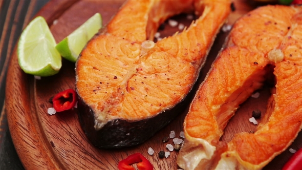 Crispy Roasted Salmon Steak