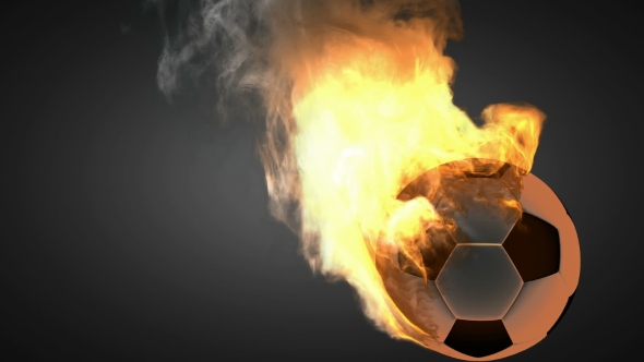 Burning Soccer Ball