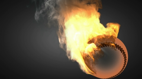 Burning Baseball Ball