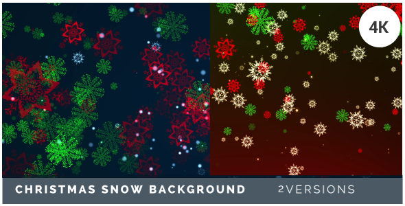 Christmas Snow Flakes 4K Background