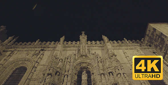 Jeronimo's Monastery by Night in Lisbon, Portugal 1