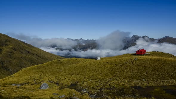 New Zealand mountain hut timelapse