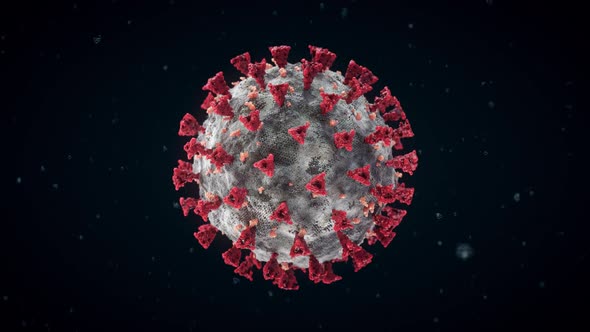 Coronavirus Cell COVID-19. Virus macro 3d animation rendering