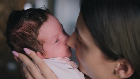 Happy Child, Maternal Childcare, Newborn Baby, Gentle Hugs