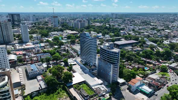 Downtown Manaus Brazil. Manaus Amazonas. Cityscape Tourism landmark.