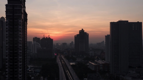 Dawn In Bangkok, Thailand