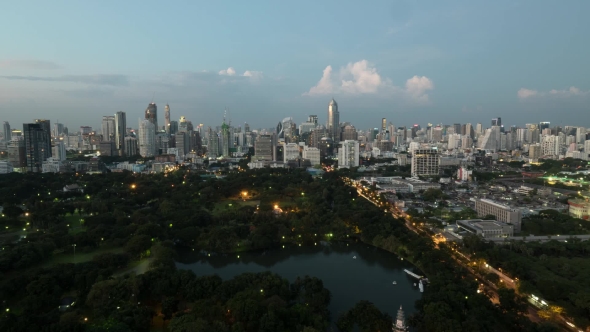 Bangkok City, Evening Cityscape