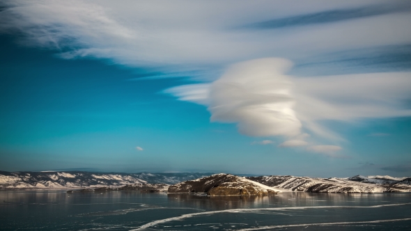 Rotating Clouds Over Lake Baikal
