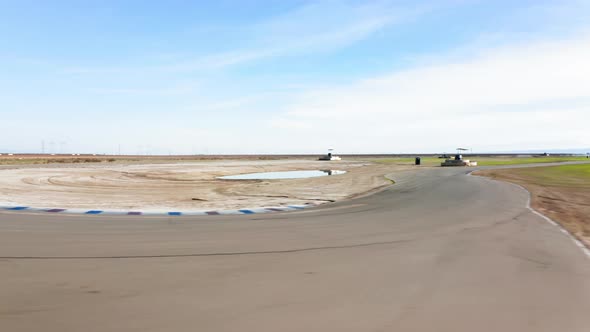 Empty Race Track at Buttonwillow Raceway Park