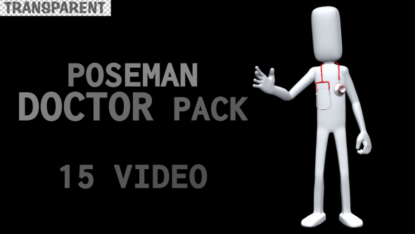 PoseMan Doctor Animation Set - 15 Pack