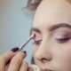 Make Up Artist Doing Professional Eye Makeup Of Young Woman - VideoHive Item for Sale