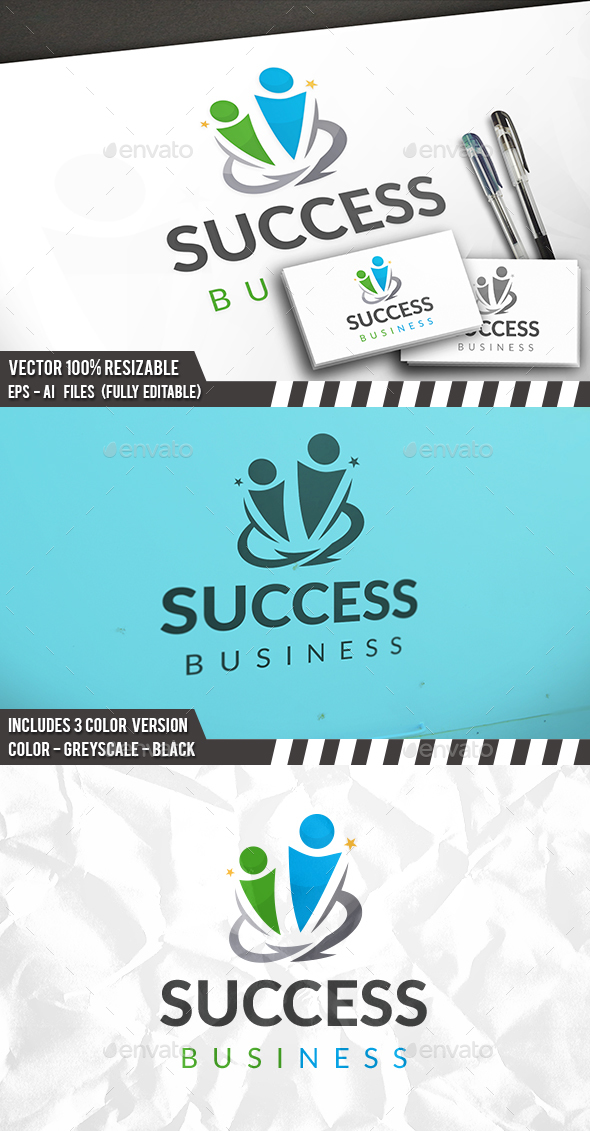 Success People Logo Template