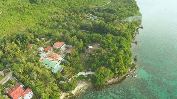 Philippine Village At The Coast. Bohol Island. Anda.