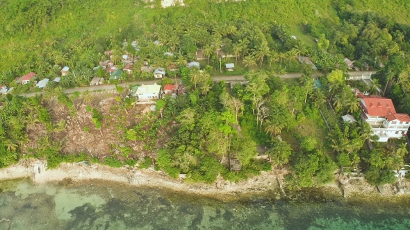 Philippine Village At The Coast. Bohol Island. Anda.