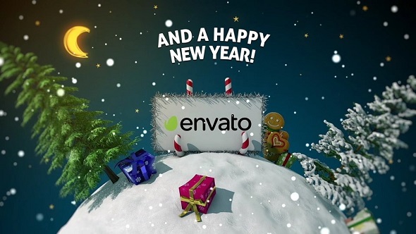 New Year card 3D