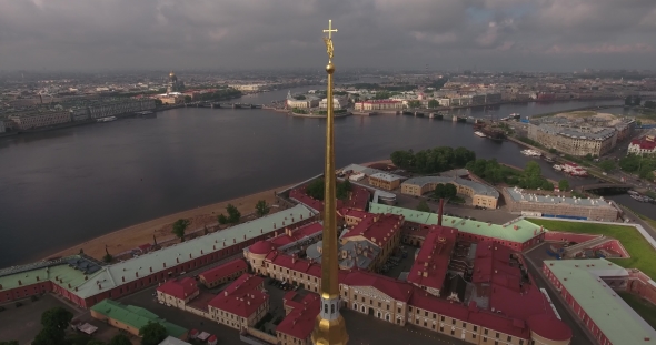 Peter And Paul Fortress In Saint-Petersburg Tower