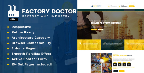 Factory Doctor - Factory & Industrial Business Template