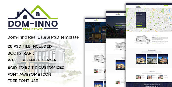 Dom-Inno Real Estate PSD Template