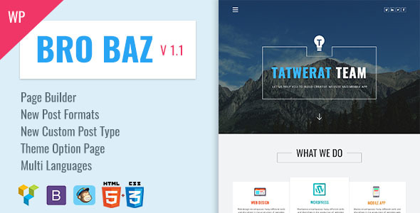 BroBaz - Corporate & Blog WordPress Theme