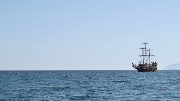 Old Carvel In Mediterranean Sea alt