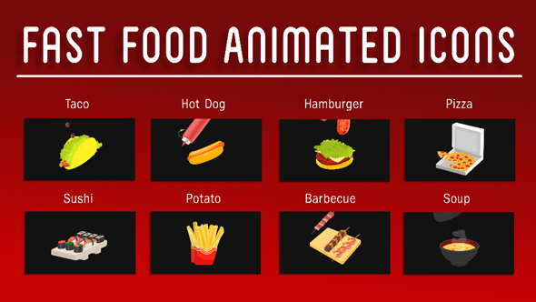 Fast Food Animated Icons alt