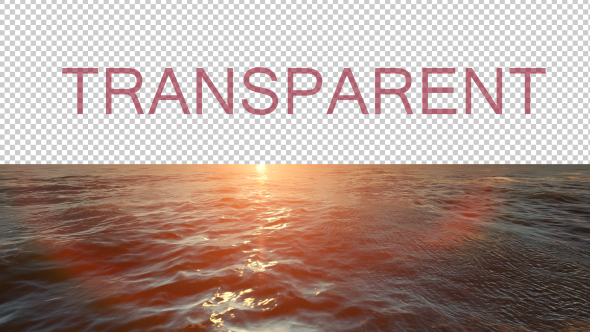 Sunset Ocean - Transparent Background