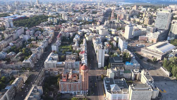 Aerial View of Kyiv By Day. Ukraine