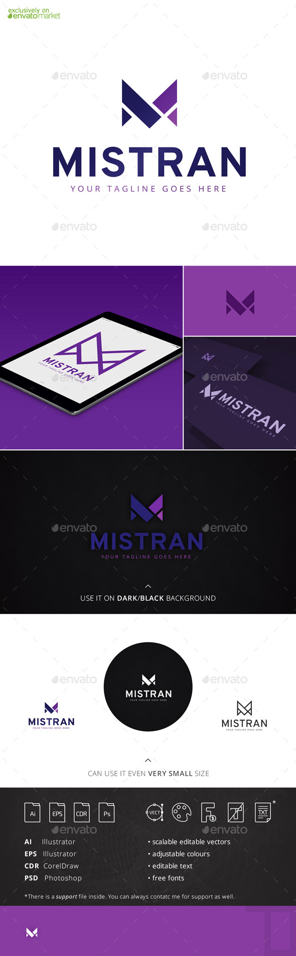 Mistran Letter M Logo Template