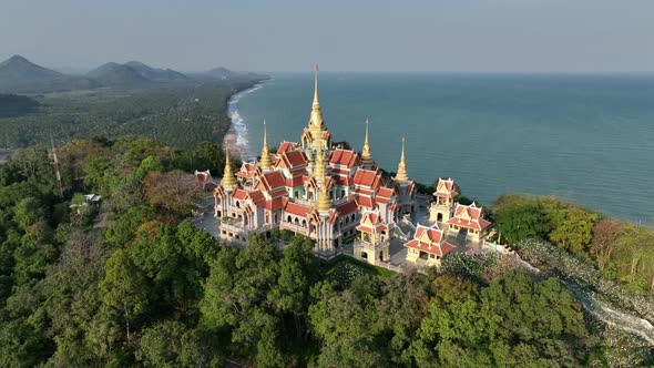 Phra Mahathat Chedi Phakdee Prakat Temple in Prachuap Khiri Khan Thailand