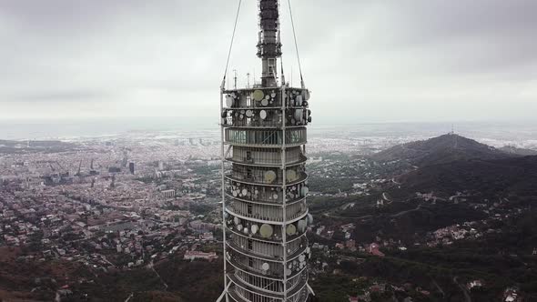 Aerial View of Tibidabo Barcelona