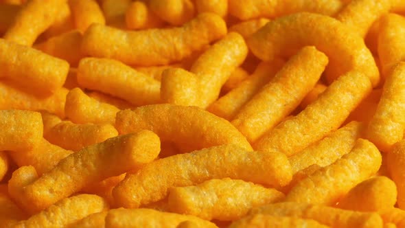 Tasty Cheese Puffs Chips Rotating