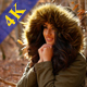 Beautiful Girl is Trying to Keep Warm in Autumn - VideoHive Item for Sale