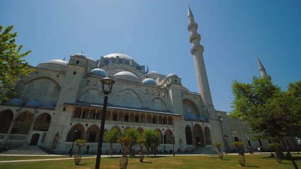 Suleymaniye Mosque Park Outside View of Exterior