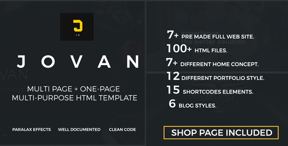 Jovan | Multipurpose HTML5 Template