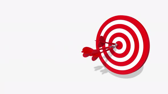 Dartboard Three Arrows Hit Exactly Target, Our Mission,  Achieve You Business Goal, Find Destination