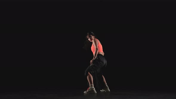 Young Woman Dancing Hip Hop