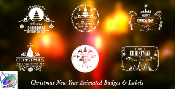 Christmas New Year Badges - Apple Motion