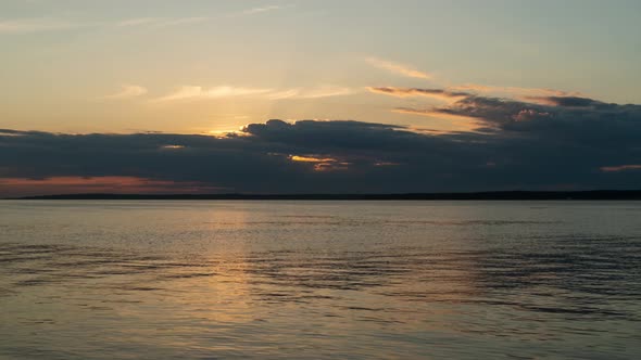 Sunset on the Volga River, Time-lapse