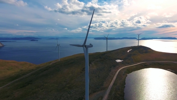 Windmills For Electric Power Production Havoygavelen Windmill Park Norway