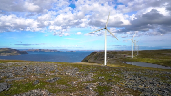 Windmills For Electric Power Production Havoygavelen Windmill Park Norway