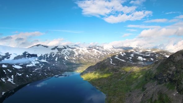 Aerial Footage Beautiful Nature Norway.