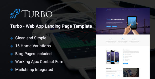 Turbo - Responsive Bootstrap Web App Landing Page Template
