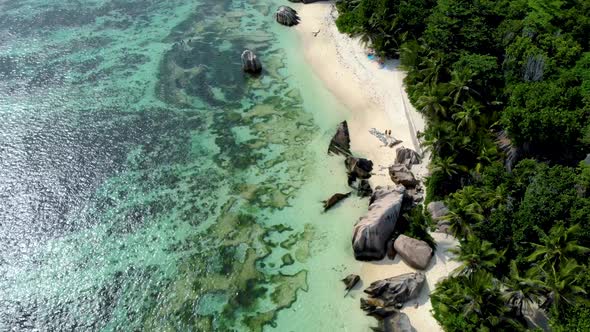 La Digue Seychelles Tropical Beach During a Luxury Vacation in the Seychelles
