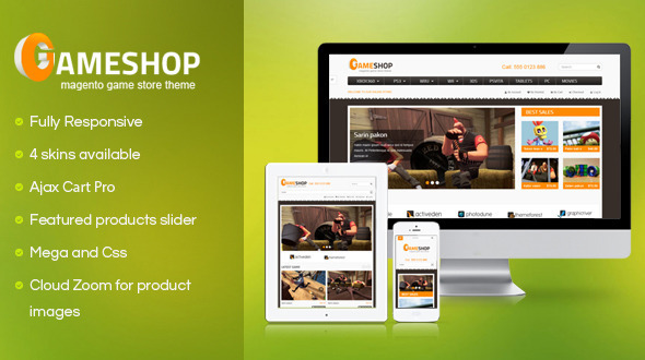 SM GameShop – Responsive Magento theme