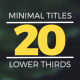 Minimal Titles & Lower Thirds 2 - VideoHive Item for Sale
