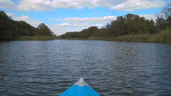 Kayak Sailing On The River