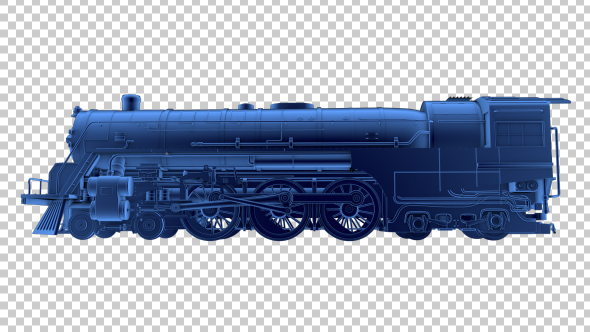 3D Locomotive Outline alt