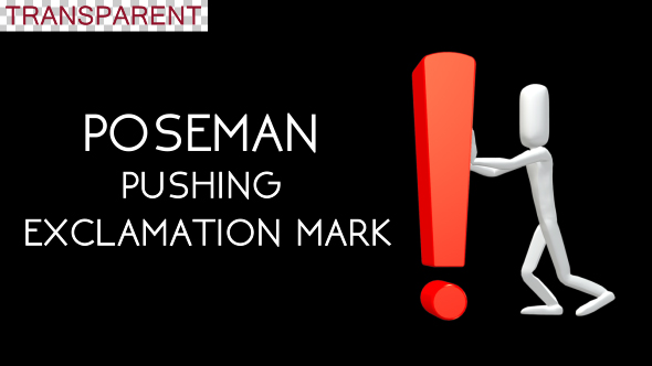 Poseman Pushing Exclamation Mark